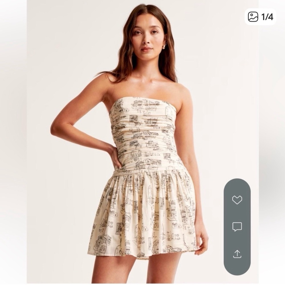 Abercrombie & Fitch Drop Waist Mini Dress